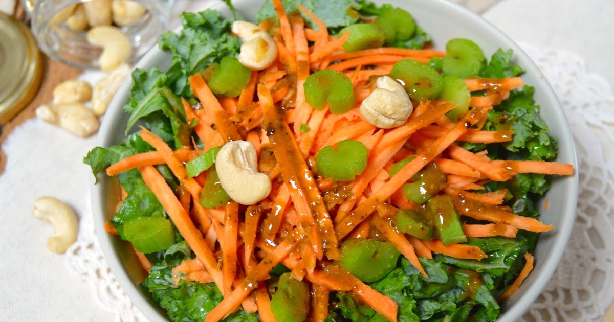 Rosenoisettes Salade crue de kale, patate douce et céleri au curry