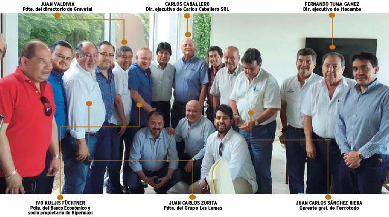 Descripción del empresariado cruceño visto como aliado de Morales / LOS TIEMPOS