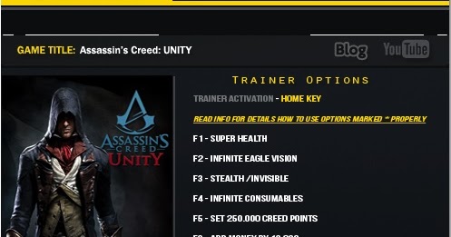 Assassin S Creed Game Trainers Assassins Creed Unity X64 U2 U V1 5 0 Plus 13 Trainer Lingon