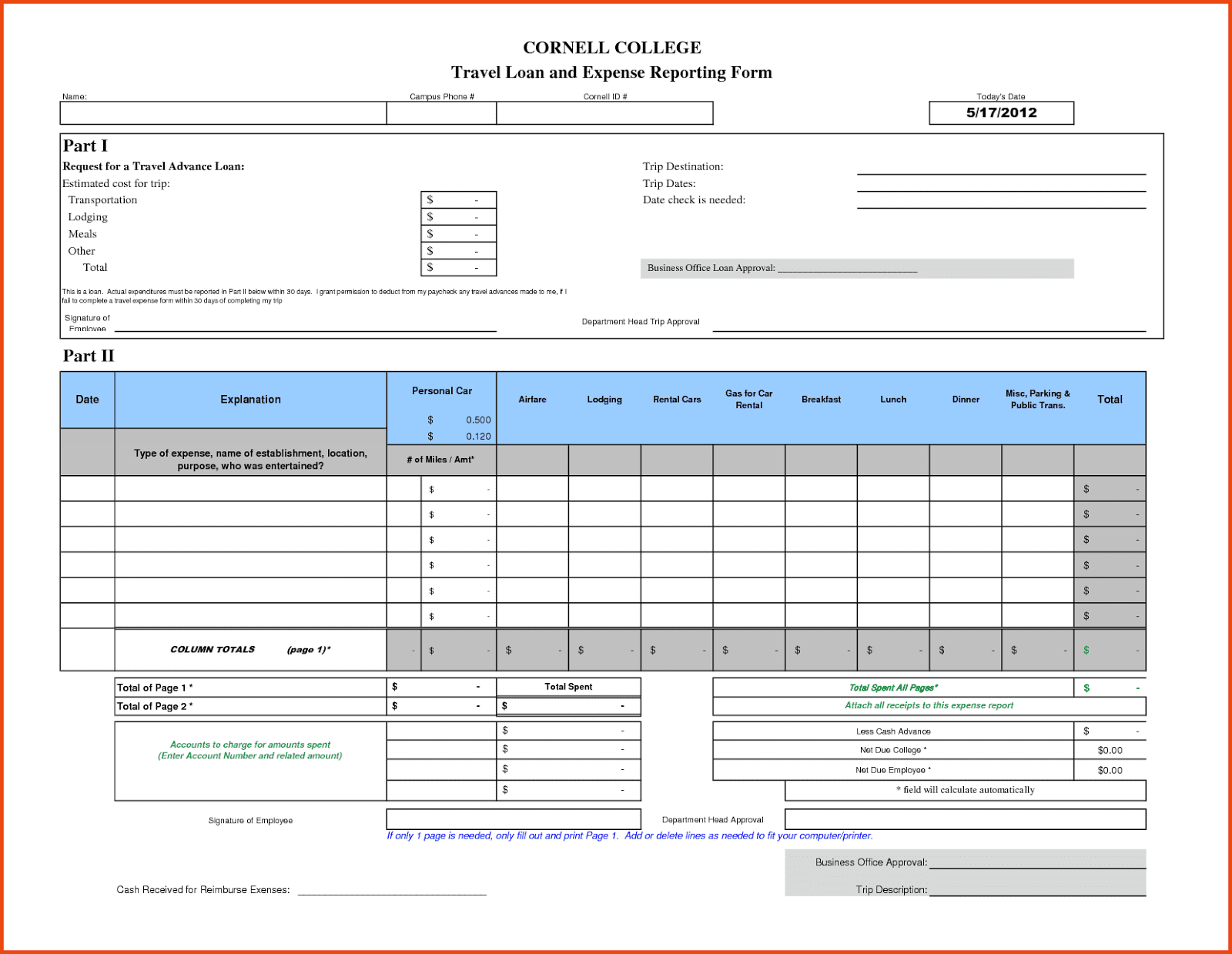 Expense Request Form Template Excel Templates Images And Photos Finder