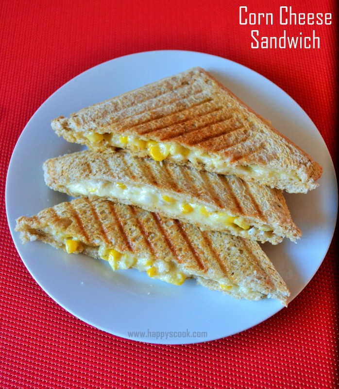 Corn Cheese Sandwich Recipe Corn Cheese Mayonise Sandwich Grilled Corn Cheese Sandwich