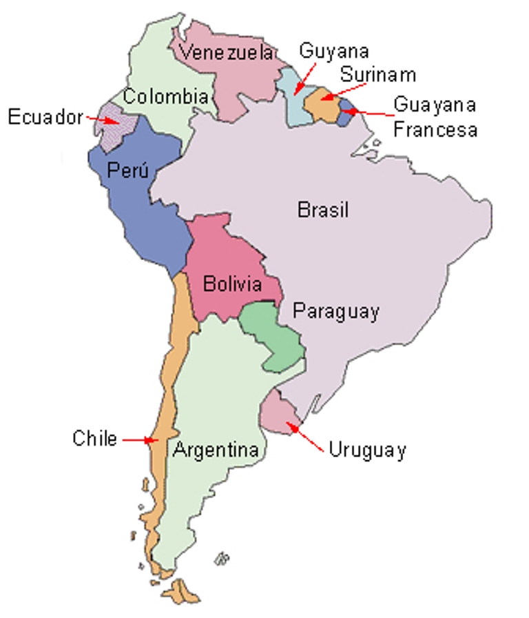 Sintético 100+ Foto Mapa De Sudamérica Con Nombres Y Capitales Actualizar