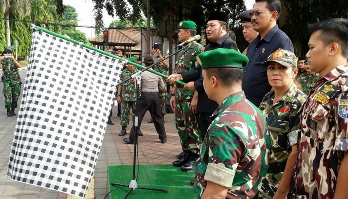 Hari Kartika Juang, Peleton Beranting Yudha TNI Berjalan Keliling Bali