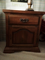 stained wood night stand early American Sytle