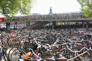 Amsterdam, bike parking, two stories