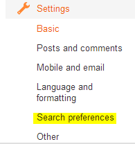 Search Preferences
