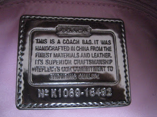 U&#39;s Bargain Shoppe Corner: AUTHENTIC COACH CREED AND SERIAL NUMBER