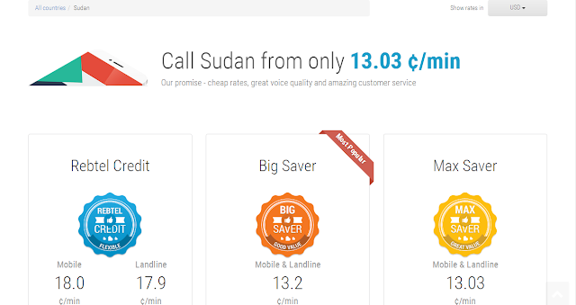 cheap calls to Sudan by Rebtel