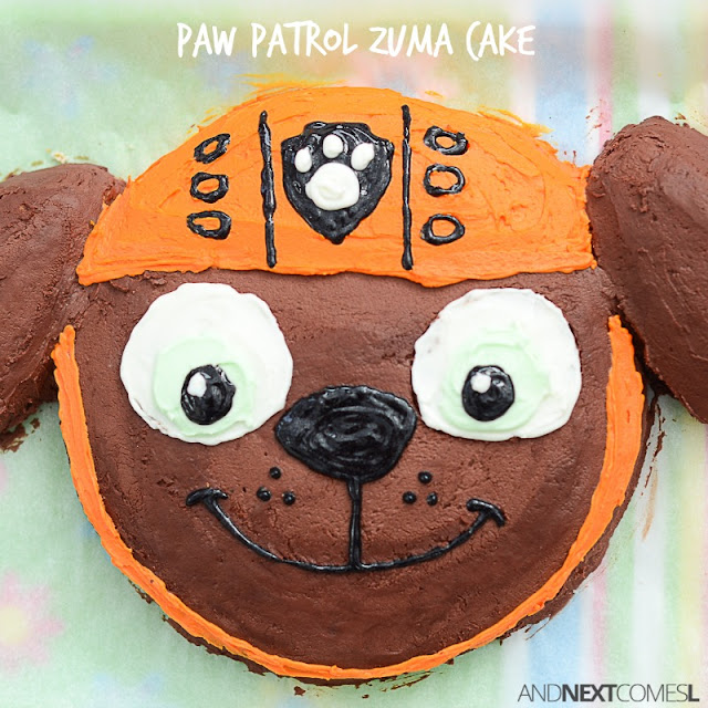 How to make a Zuma Paw Patrol birthday cake from And Next Comes L