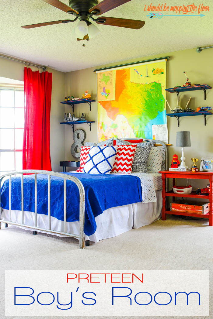 The eclectic preteen boy's room is full of all kinds of fun details and ideas!