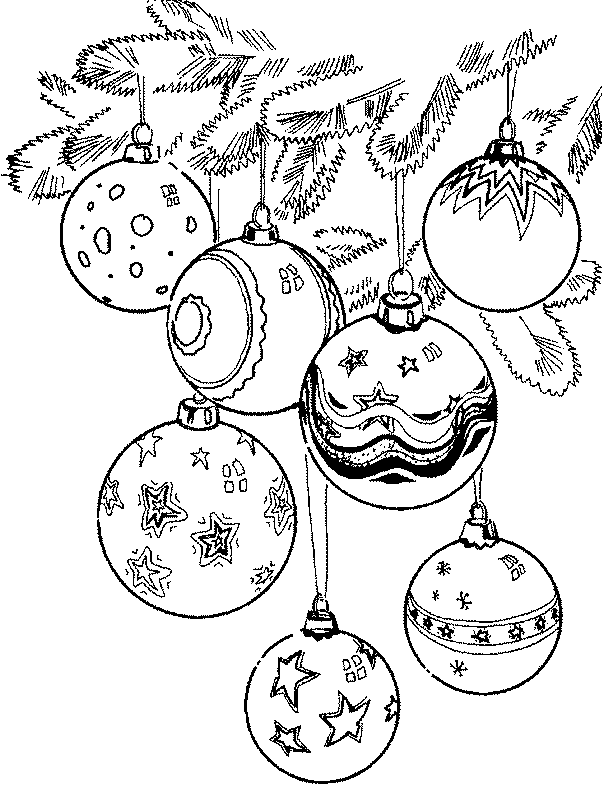 Dibujos para colorear de Bolas de navidad | Trato o truco
