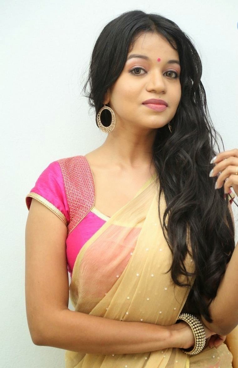 CAP: South Actress Bhavya Sri Gorgeous Stills in Sexy Half Saree