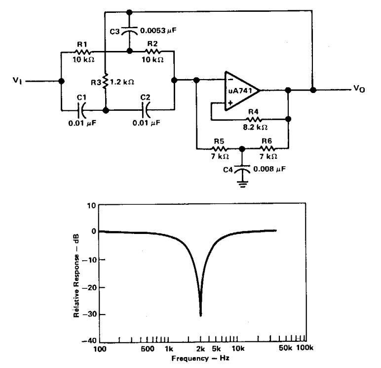 Active band-reject filter Circuit | Electronic Circuit ...