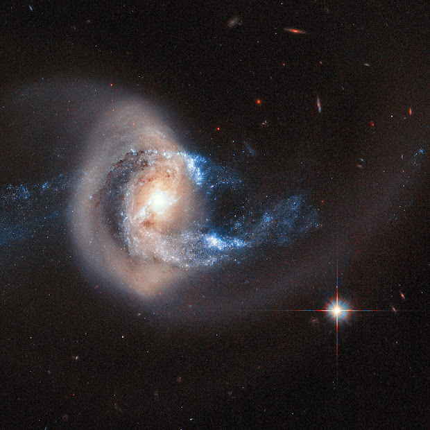 Distorted Spiral Galaxy NGC 7714