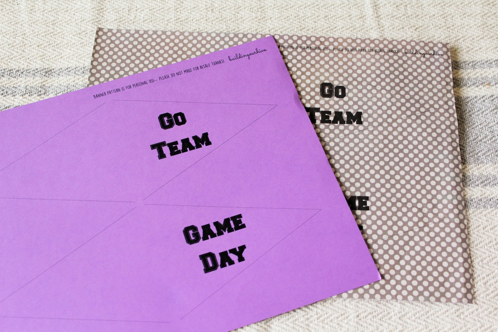 Game Day Printable Banner