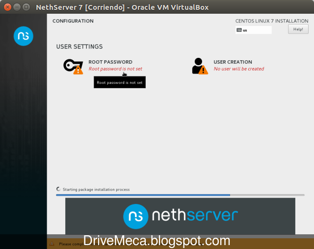 DriveMeca instalando NethServer paso a paso