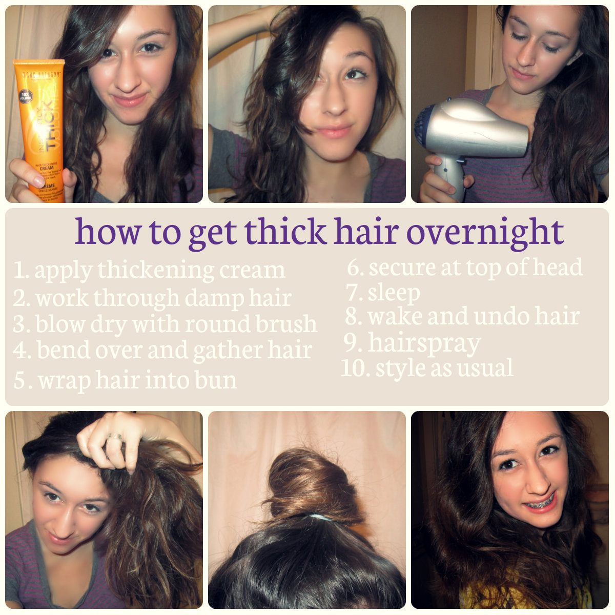 how to get more volume in hair overnight