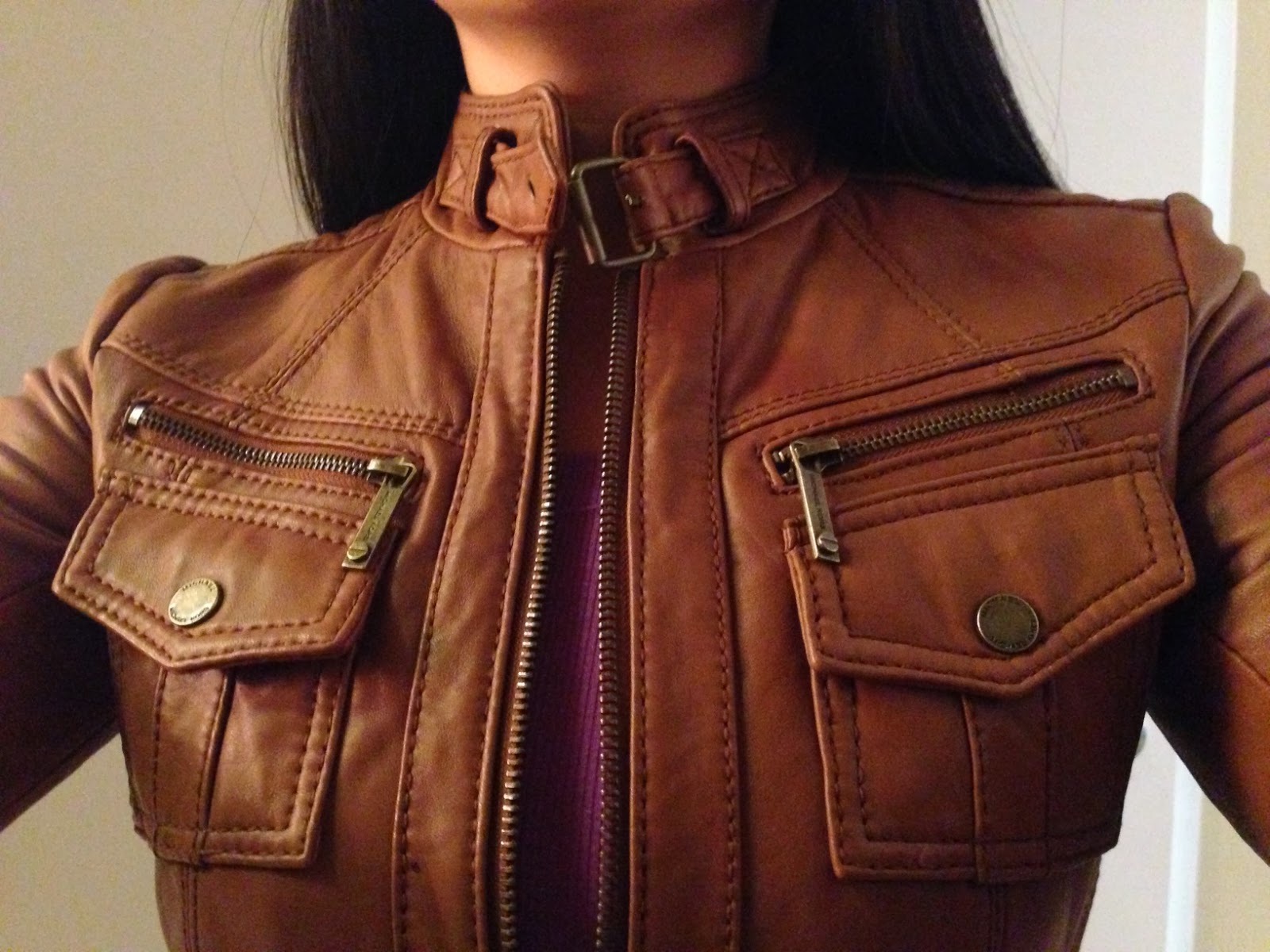 michael kors vintage leather jacket