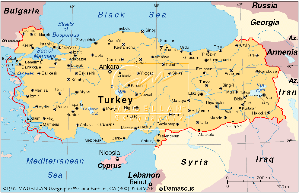 Mapa De Turquia En Europa