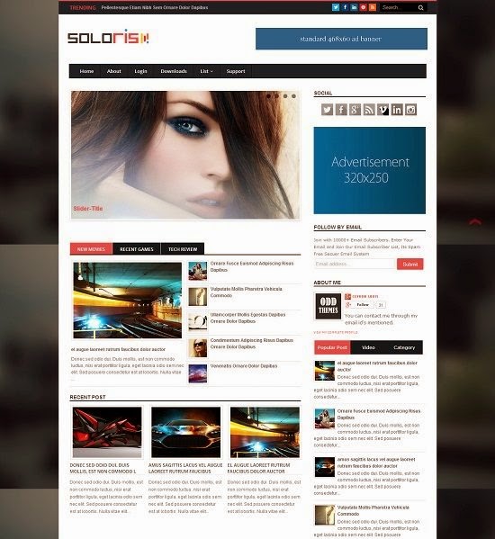 Soloris - Magazine Responsive Blogger Template