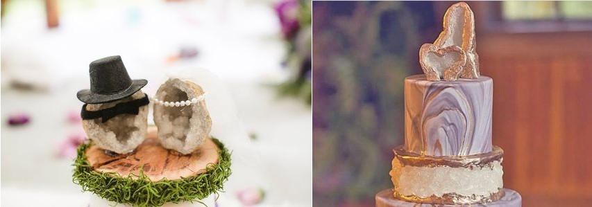 Geode Wedding Cake Toppers