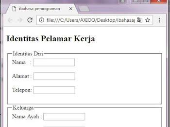 Pembuatan Kelompok Tertentu dalam Form HTML