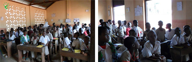 L'interno delle classi nella scuola elementare di Noepé, Togo, Africa