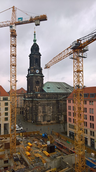 Výhled z hotelu na Kreuzkirche