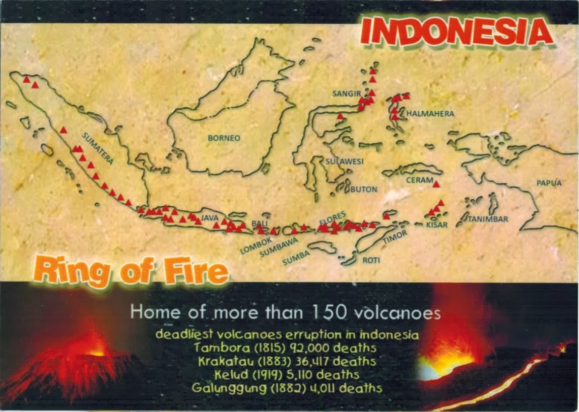 Map Cards Hunting 0239 Indonesia Ring of Fire