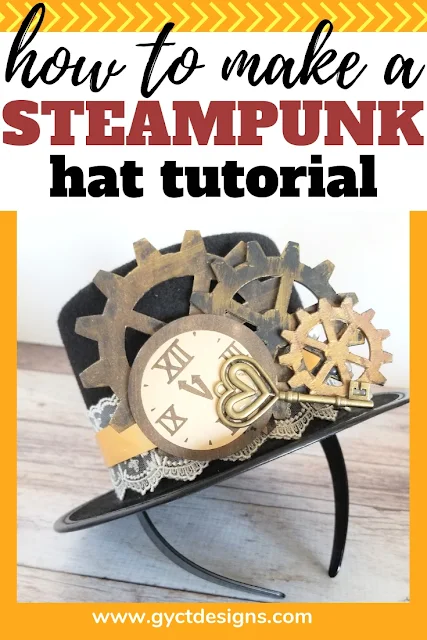 Step by step tutorial on how to make a steampunk hat for use with a costume or dressing up for cosplay.