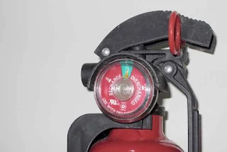 Fire extinguisher gauge.