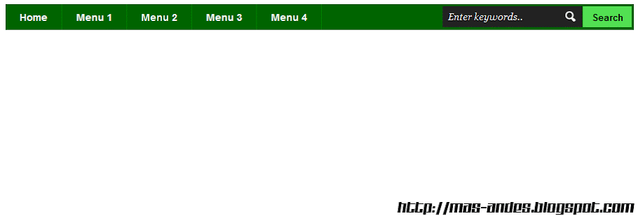 Menu Navigasi With Form Search Blogger