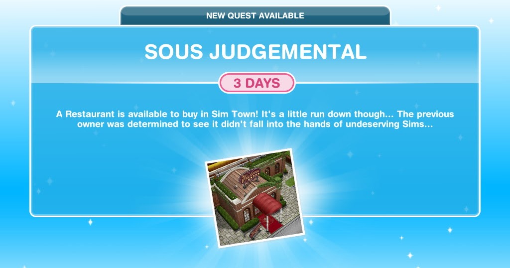 Sous Judgemental Quest The Sims Freeplay Quest Tema Gratis