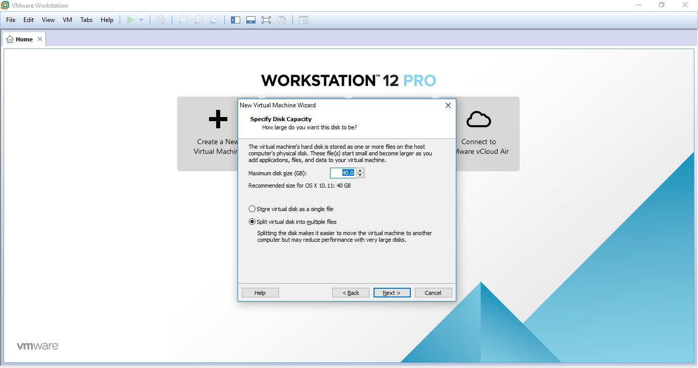 how to install mac os x in vmware workstation player
