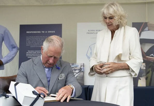 The Prince of Wales and The Duchess of Cornwall visited Asda Distribution Centre and Turnbull and Asser shirt company