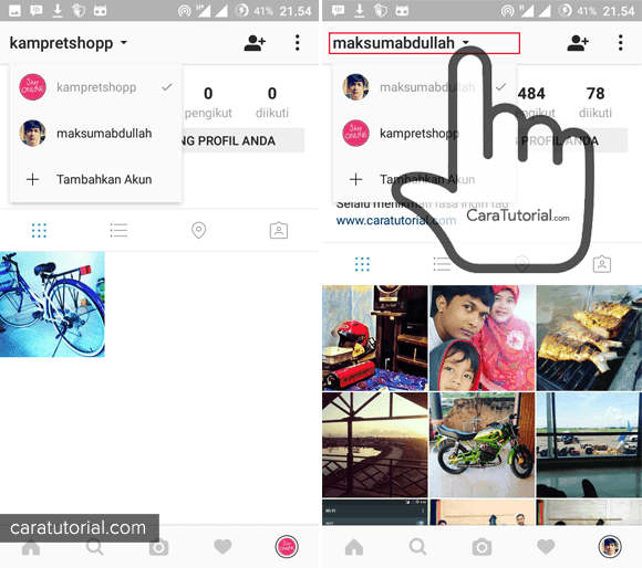 Multi Akun Instagram di Android