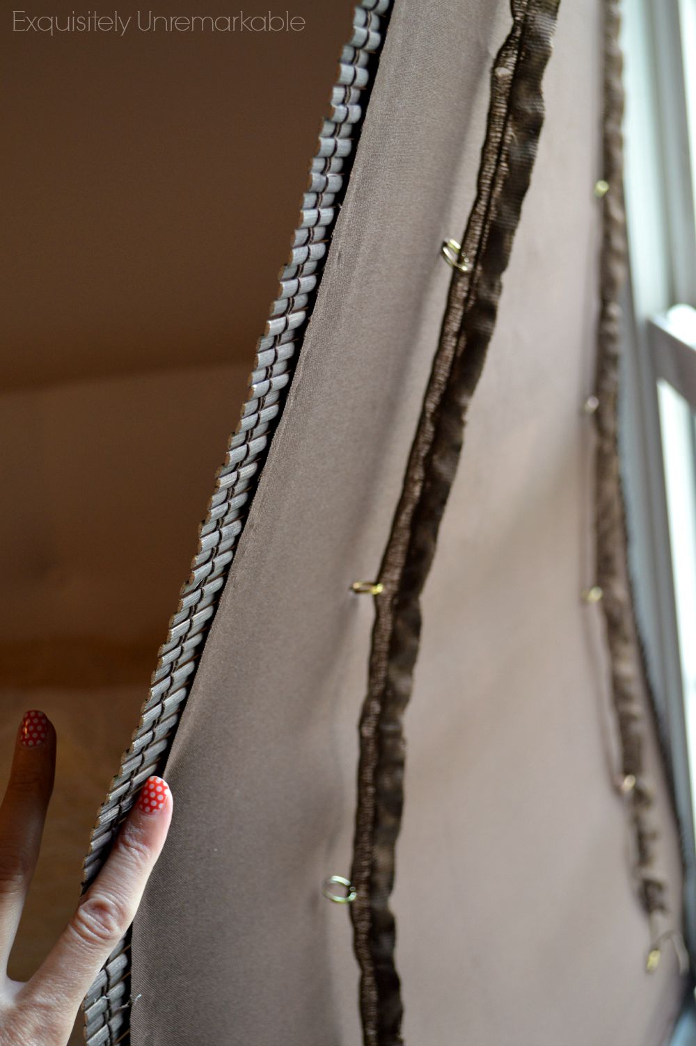 DIY Privacy Liner for Bamboo Roman Shades Exquisitely Unremarkable