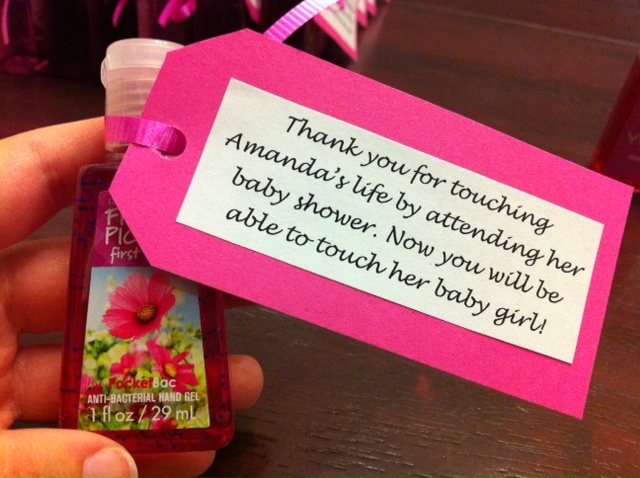 Life in Spoonfuls: Favors for pink baby shower.
