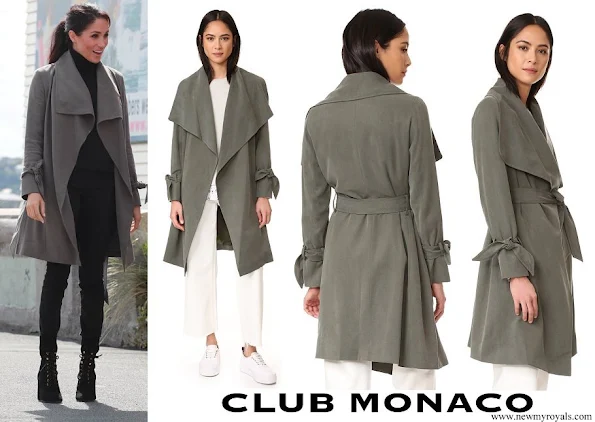 Meghan Markle wore Club Monaco Ellayne Trench Coat