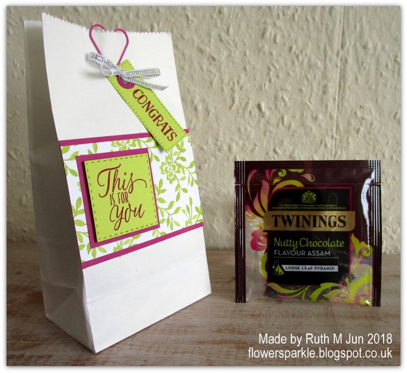 Flower Sparkle Tea Bags Gift Bag