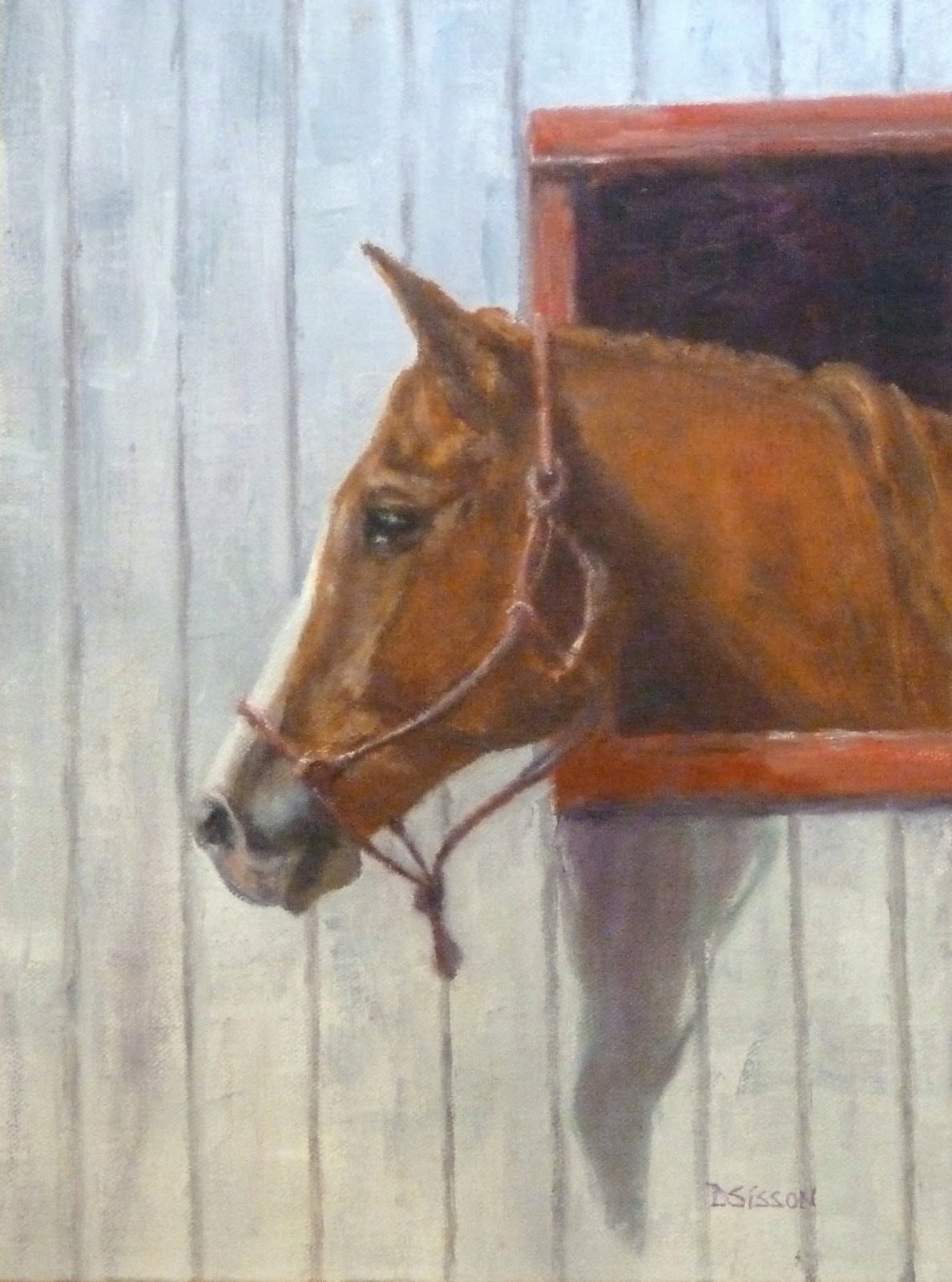 Daily Painting Projects Quarter Horse Waiting Oil Painting Horse Art