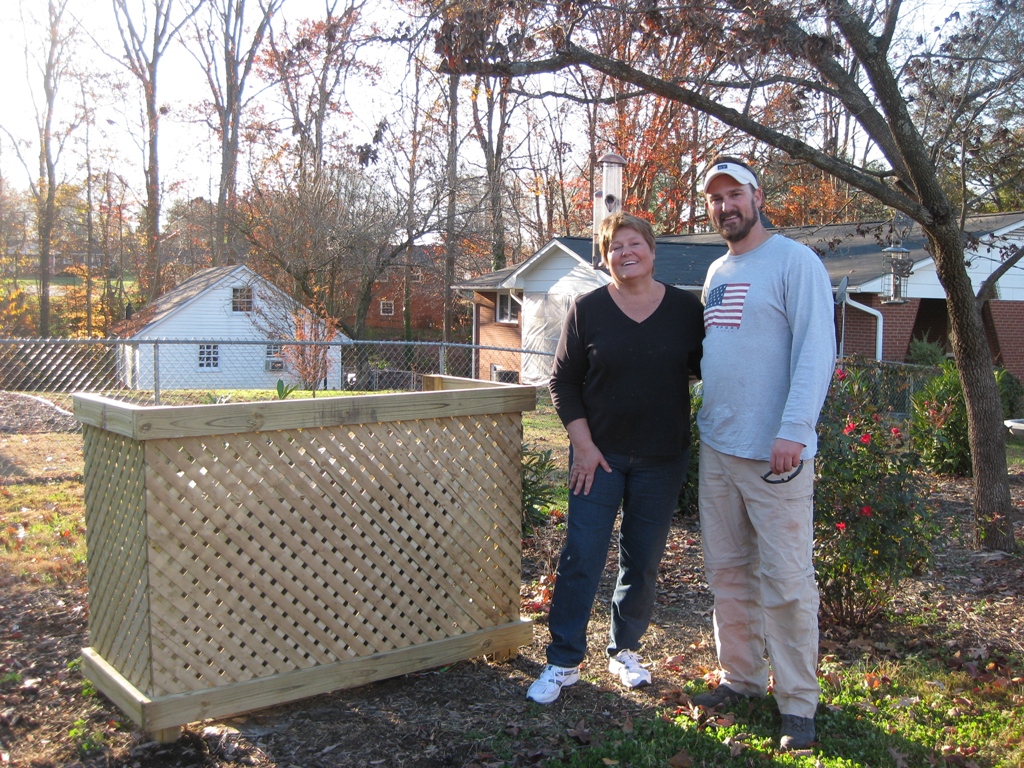 Woodworking by Neil Joyce: Privacy Screen and trash can screen