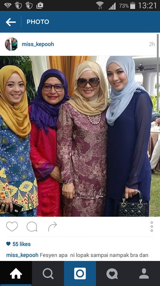 Gambar Neelofa pakai baju kurung nipis dan jarang hingga nampak garis