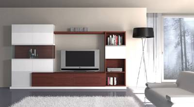 Muebles salon blancos