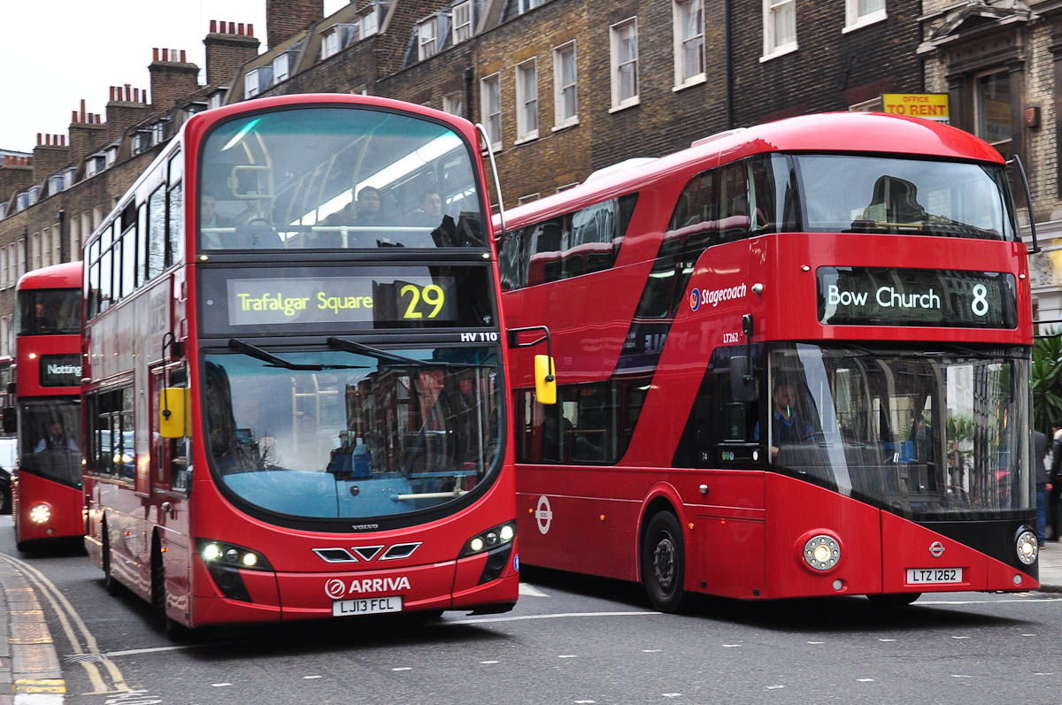 Double-decker buses, London, England