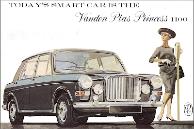Vanden Plas Princess 1300 ADO16  Art Classic Car Gift Drinks Coaster **WHITE** 