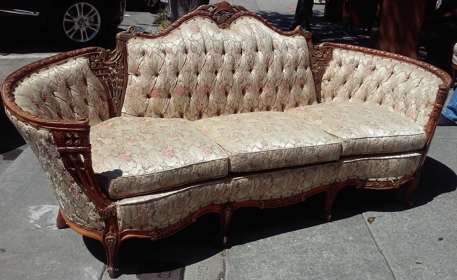 UHURU FURNITURE & COLLECTIBLES SOLD DeutschEck French Provincial Sofa