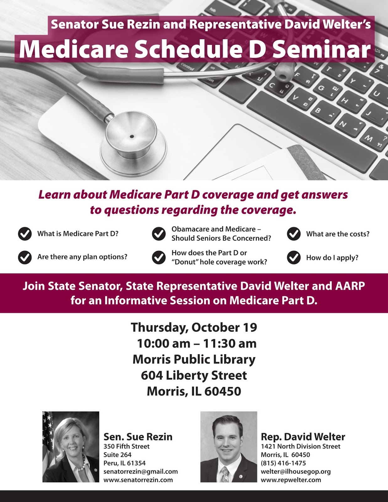 illinois state representative david welter rep welter sen rezin medicare flyer