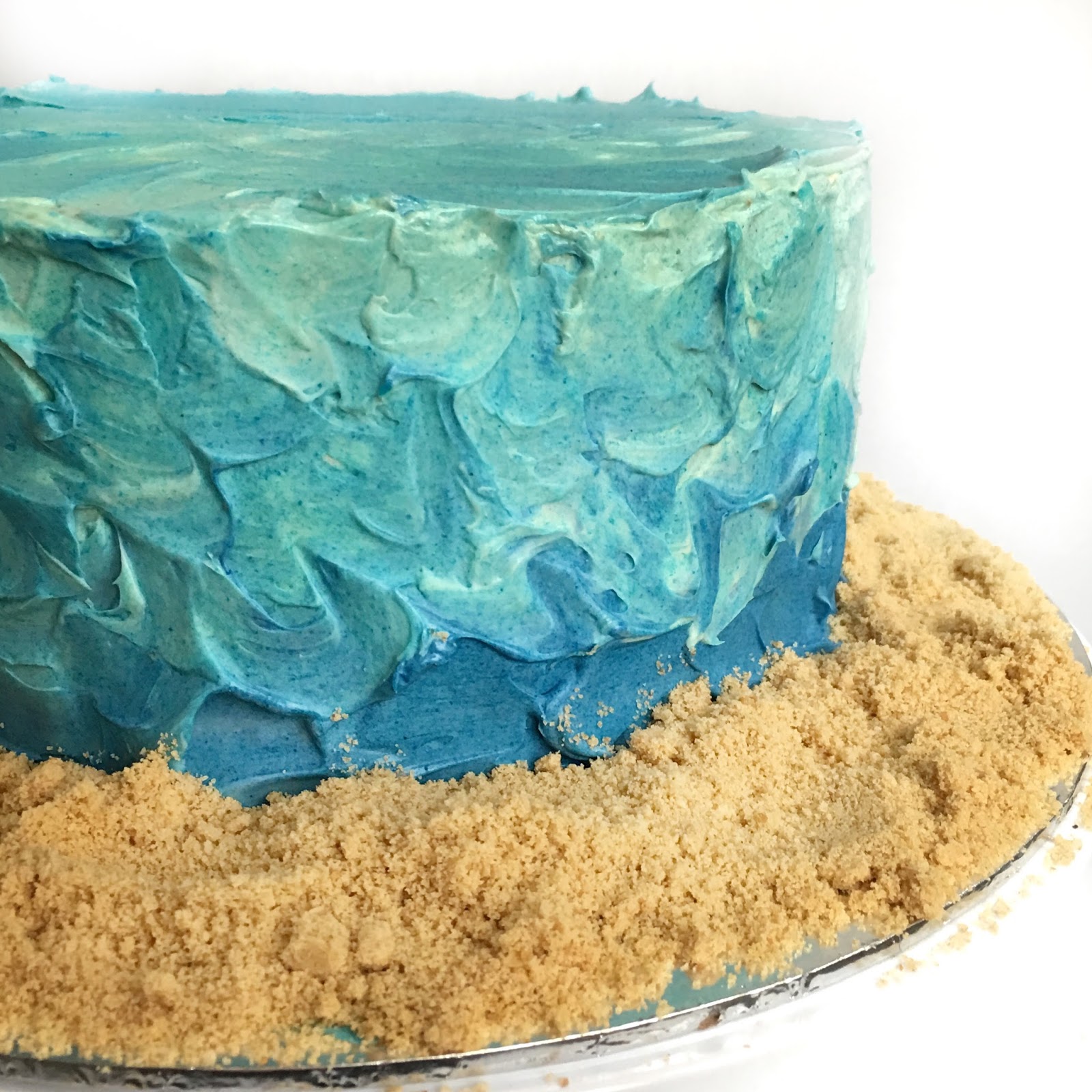 Clean Version Of Cake By The Ocean Blue Ombre Ocean theme Wave Cake - Sherbakes | Wave cake, Ocean