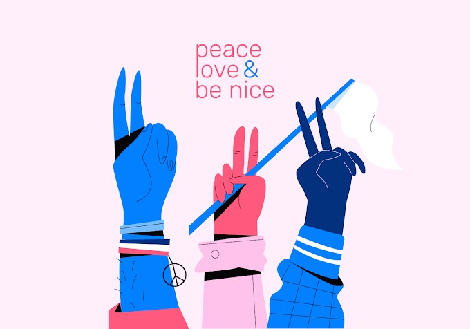 Hands Up Symbol Peace And Love Vector Flat Illustration free vector
